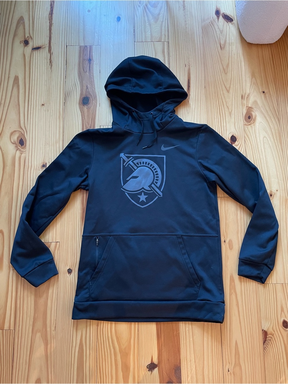 Nike Black Men's Pullover Hoodie with Army West Point logo.